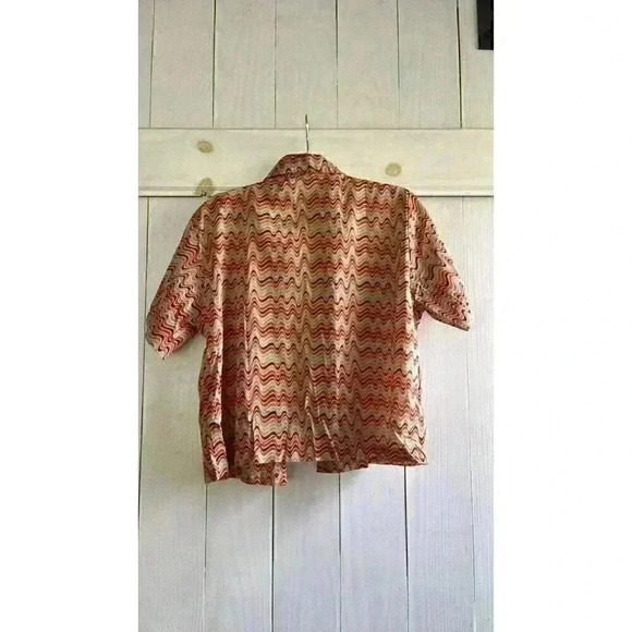 Faithful The Brand Manu Shirt Vandella Print Dusk Short Sleeve Swim Coverup 6 - Picture 5 of 7